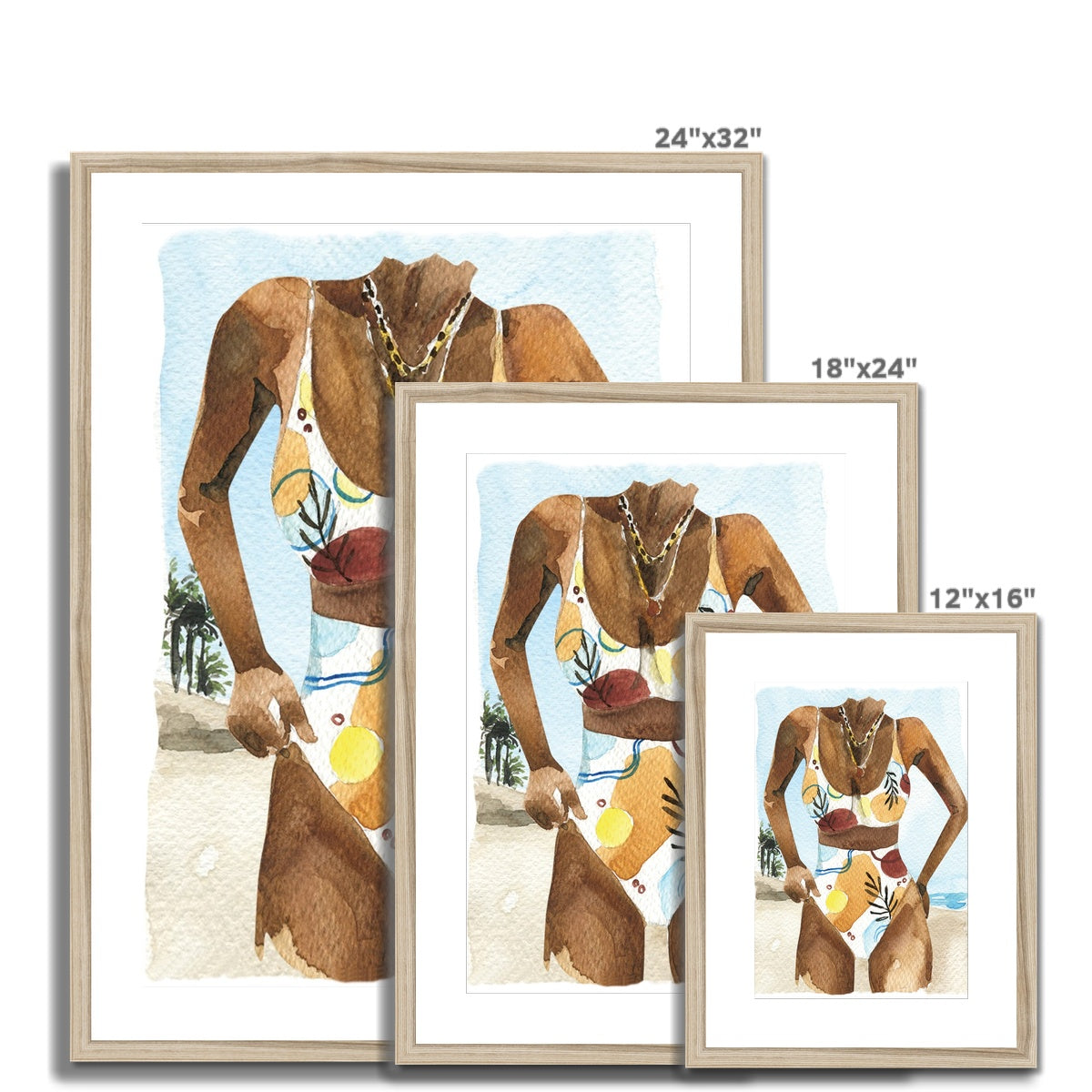 Beach Girl 1 Framed & Mounted Print