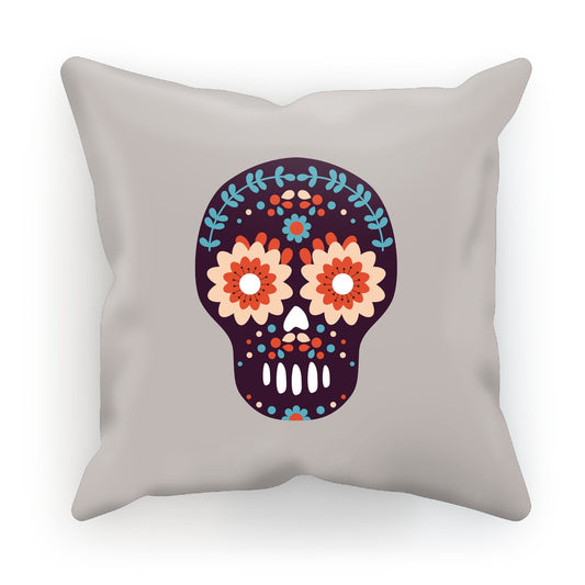 Mexican Skull Grey Cushion