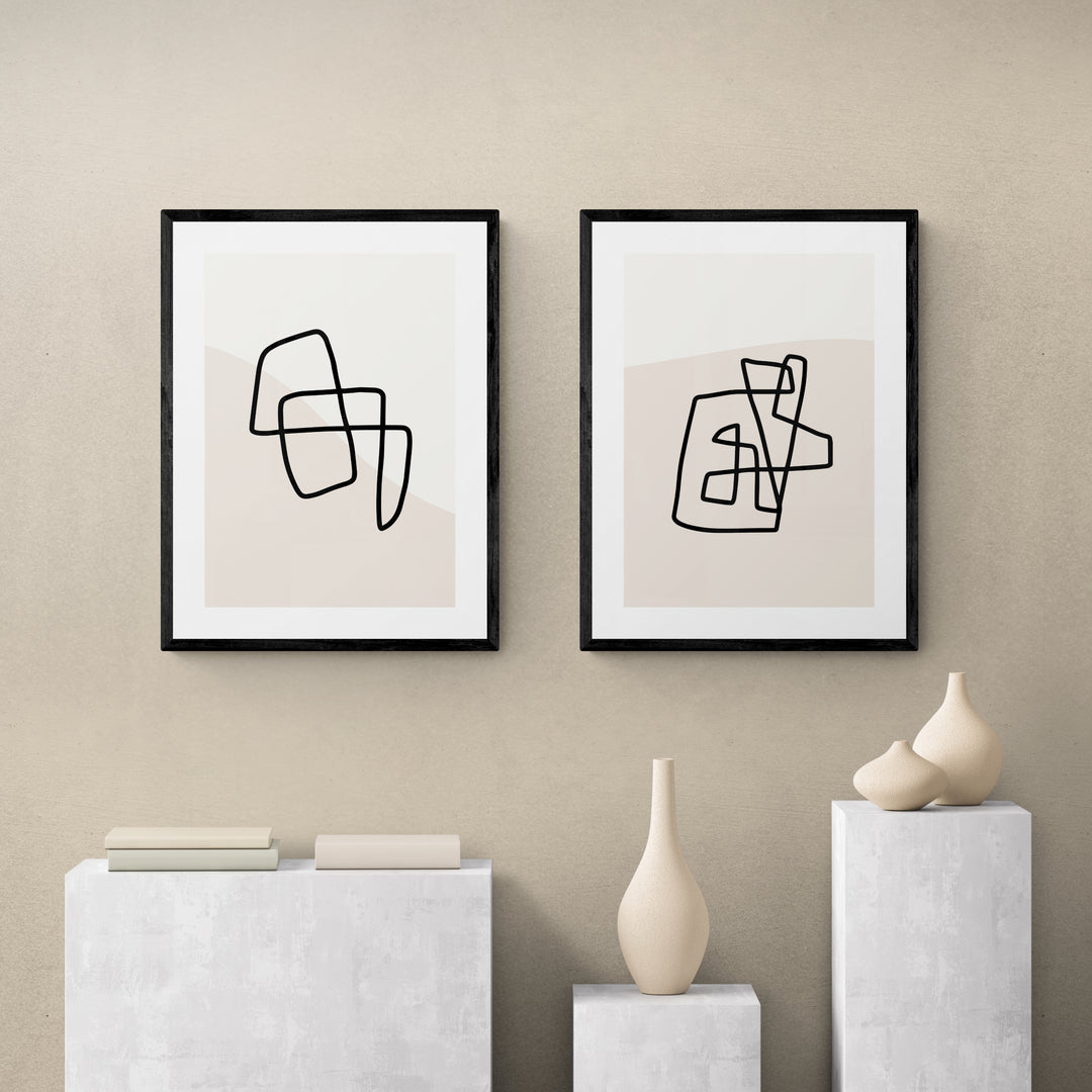 Abstract Lines 1 Framed & Mounted Print