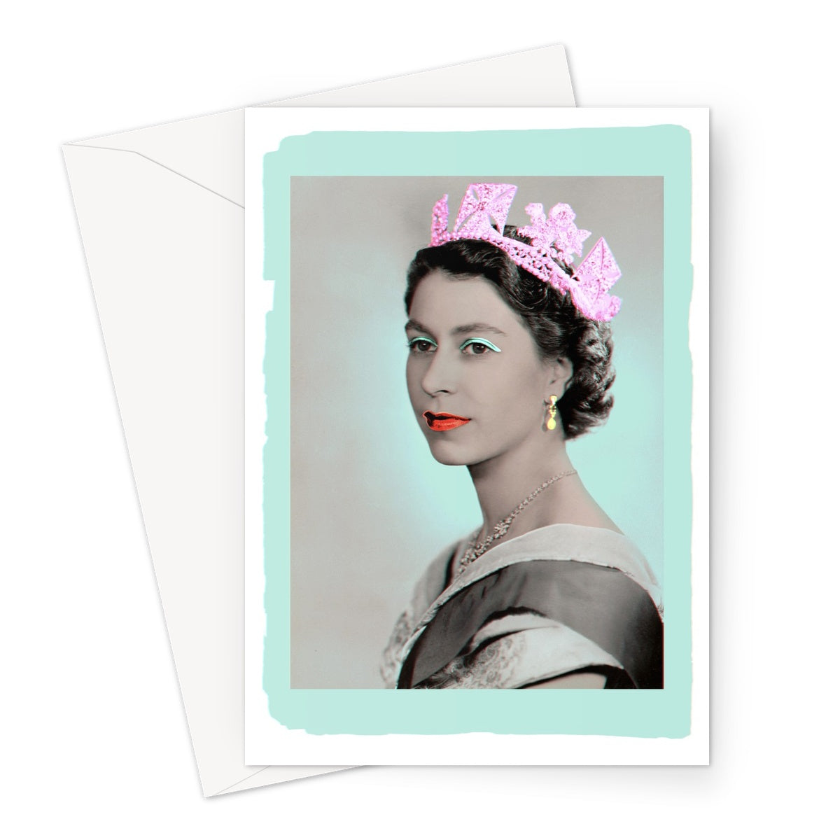 The Queen Green Greeting Card