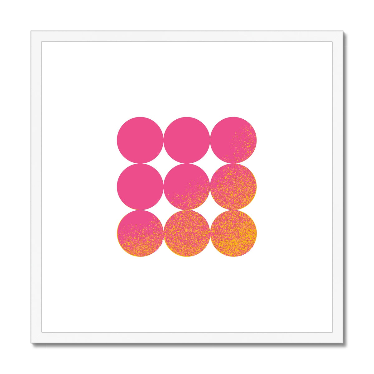 Pink Circles Framed & Mounted Print