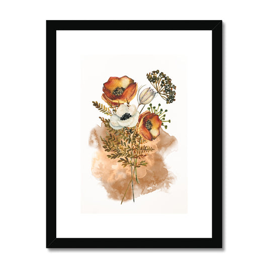 Autumn Flowers Framed & Mounted Print