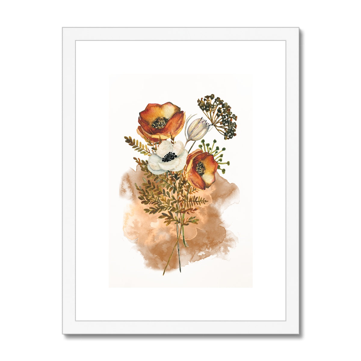 Autumn Flowers Framed & Mounted Print