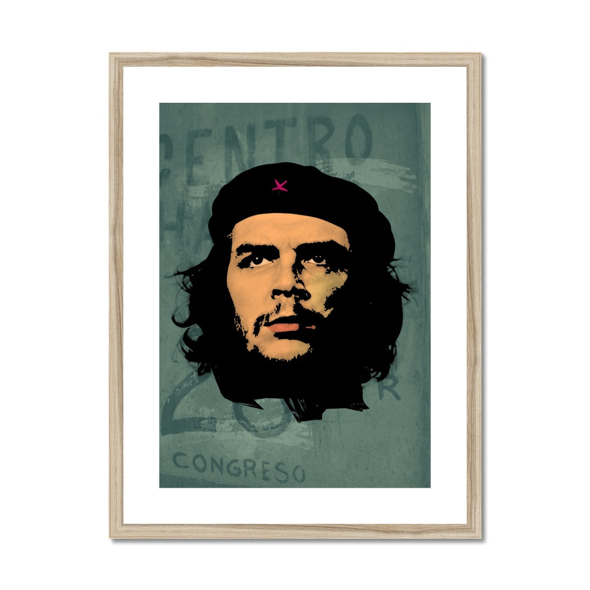 Che Green Framed & Mounted Print