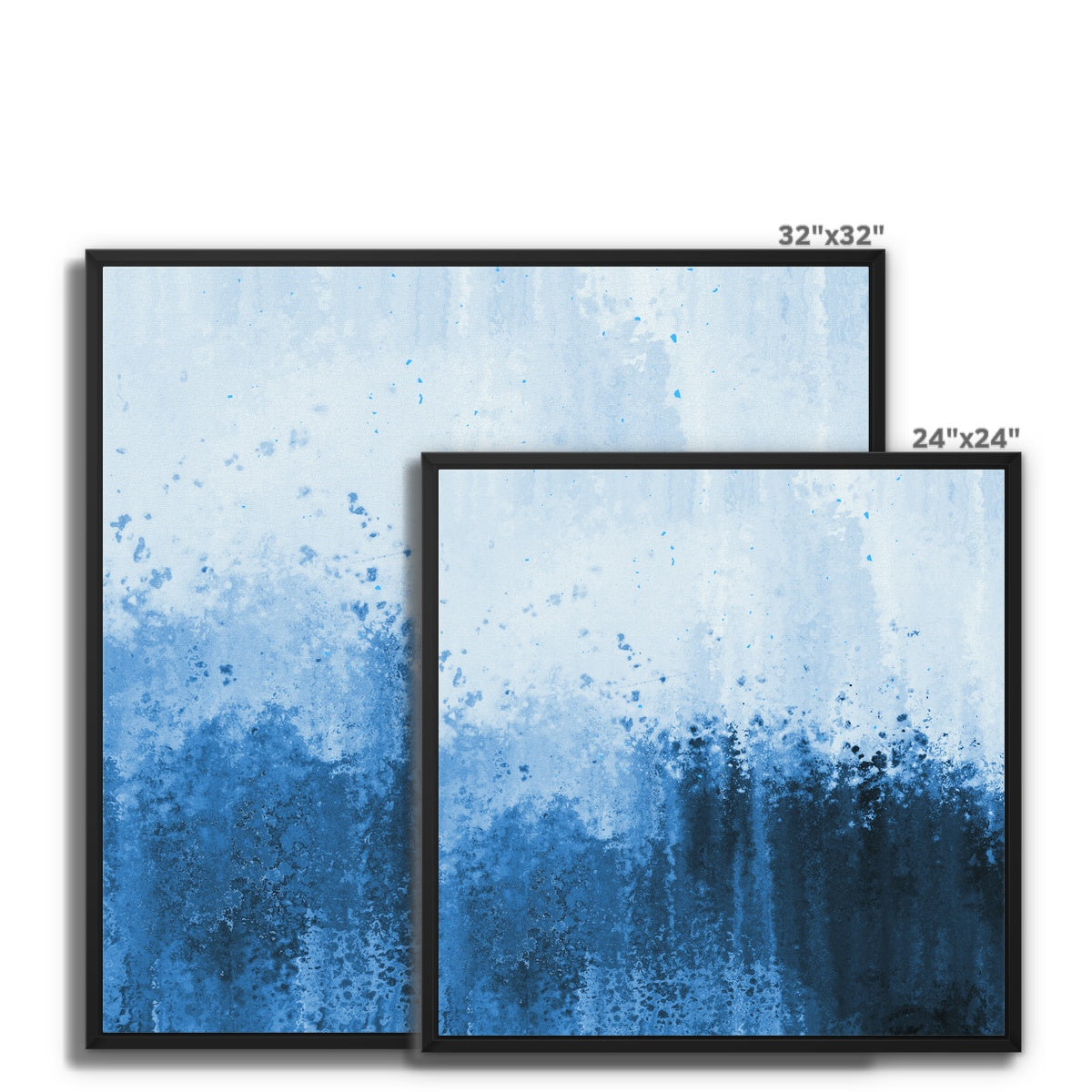 Aqua Blue Framed Canvas