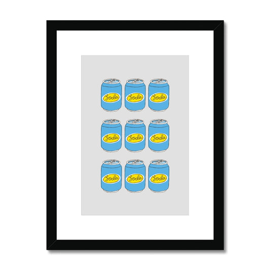 Soda Cans Framed & Mounted Print