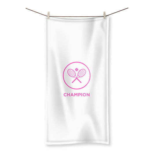 Tennis Towel Pink Logo
