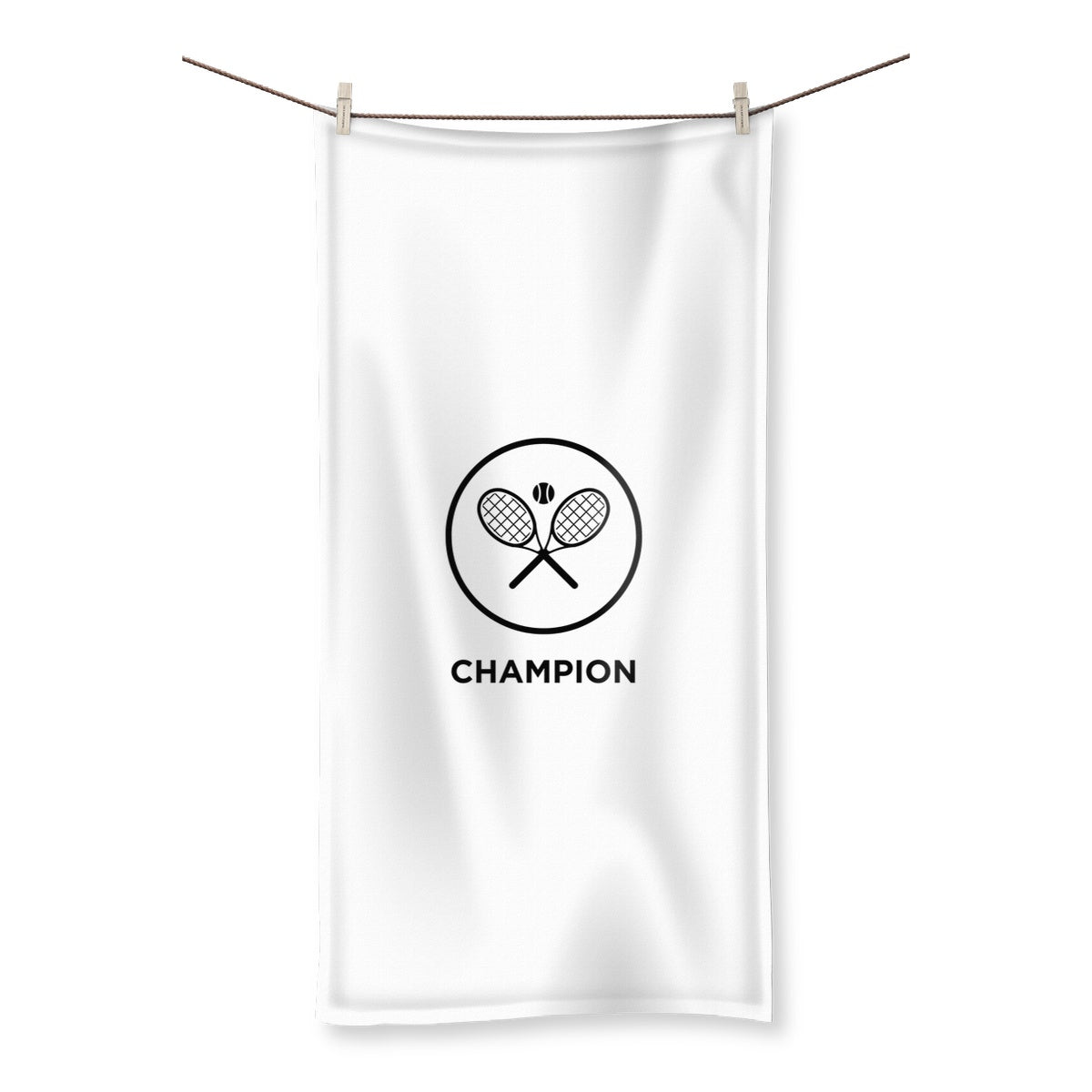 Tennis Towel Black Logo