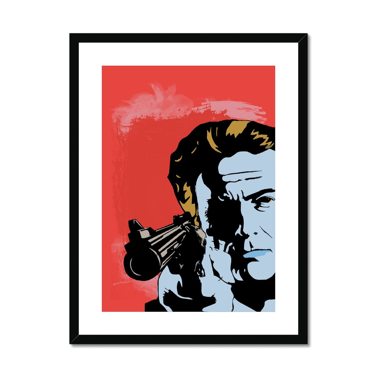 Dirty Harry Red Framed & Mounted Print