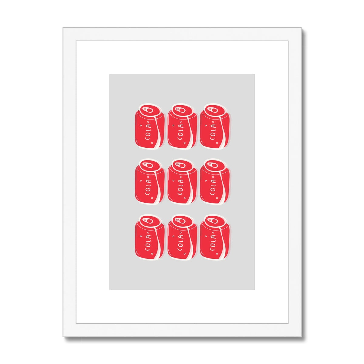 Cola Cans Framed & Mounted Print