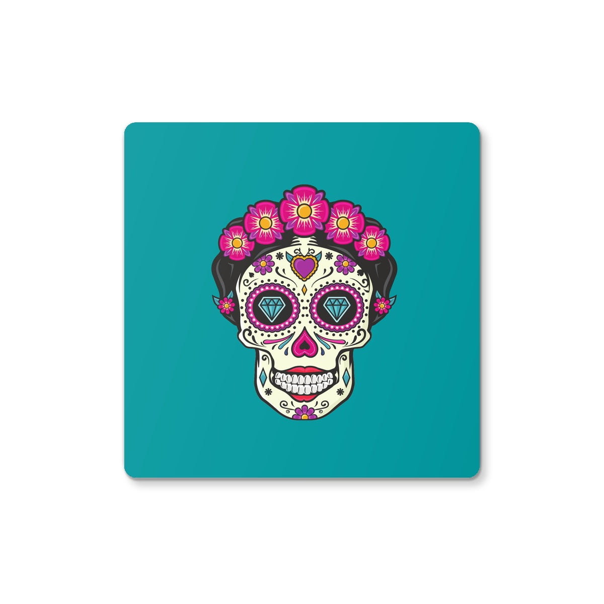 Mexican Skull Turquoise Coaster