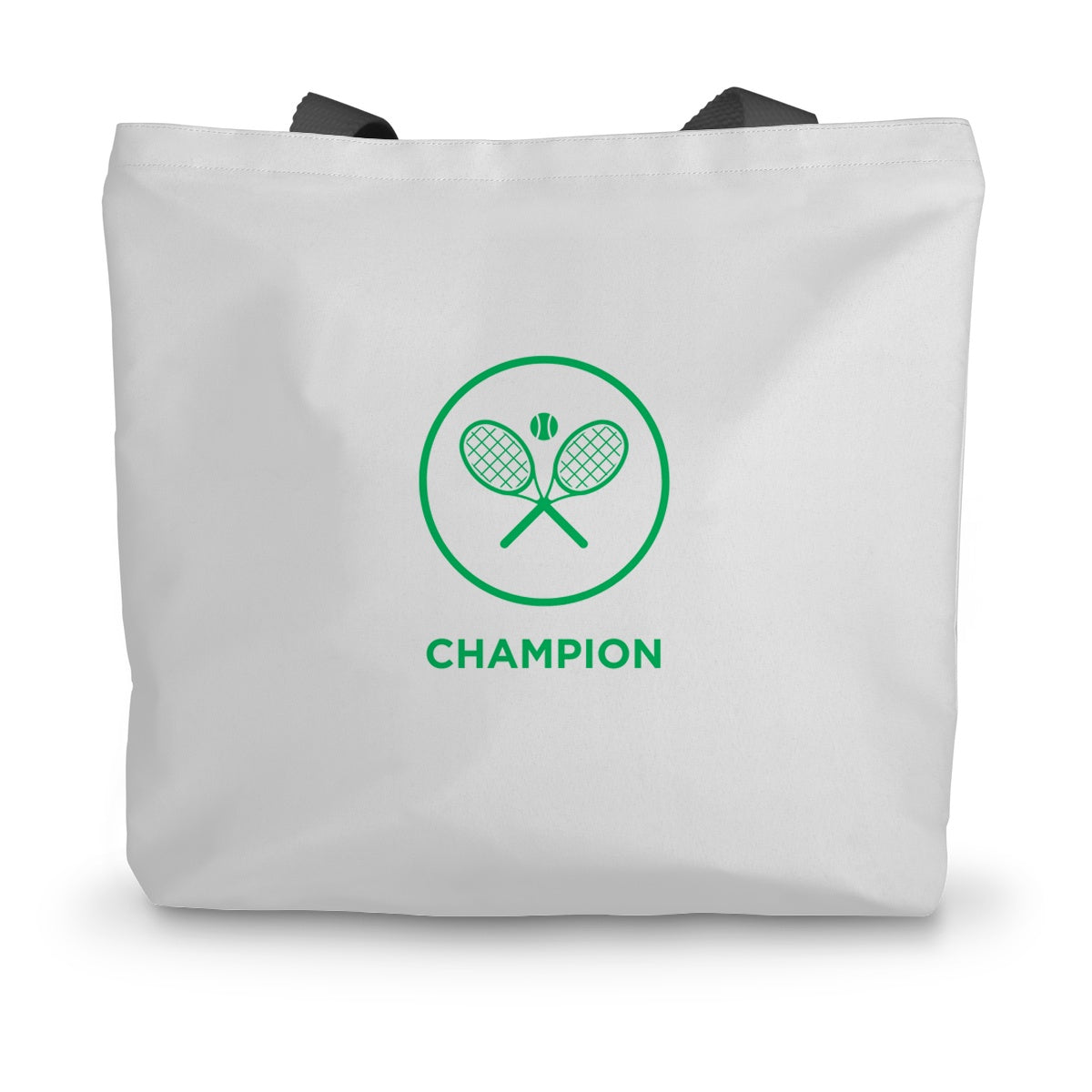 Tennis Canvas Tote Bag Green Logo