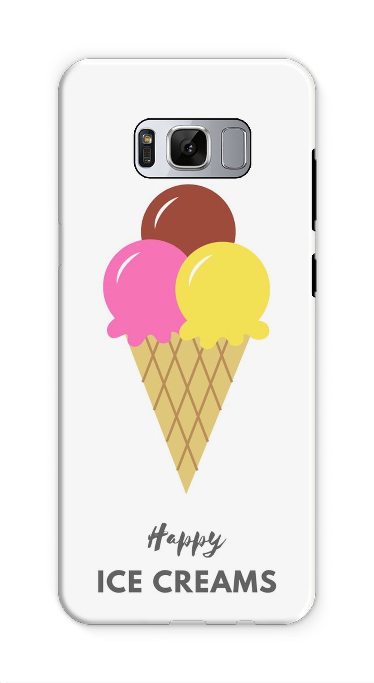 Happy Ice Creams Pink & Yellow Phone Case